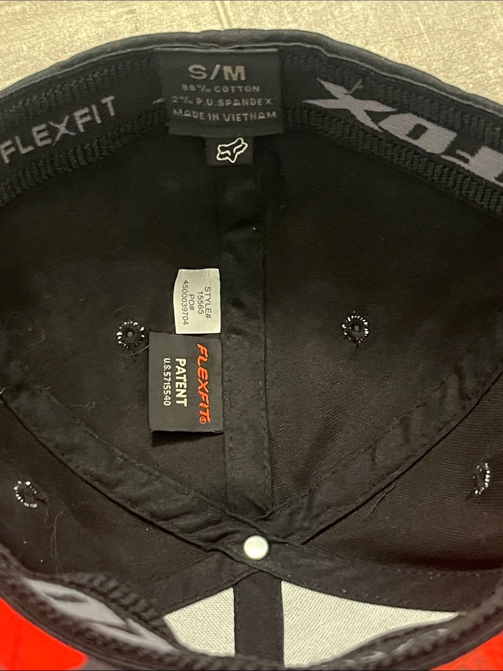 Fox Black Hat with Red Fox Head Logo - Picture 3 of 10